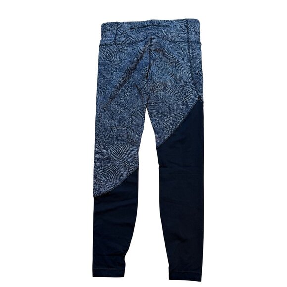 Lululemon Speed Wunder Tight Asym‎ Free Spirit Gray Black Women Size 10 Peloton - Picture 2 of 6